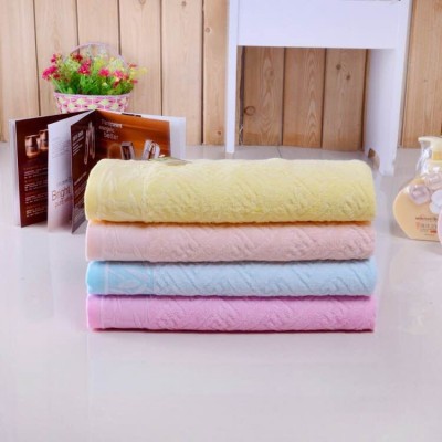 Wholesale Colorful Bamboo Luxury Towel embossed bear bath towel set