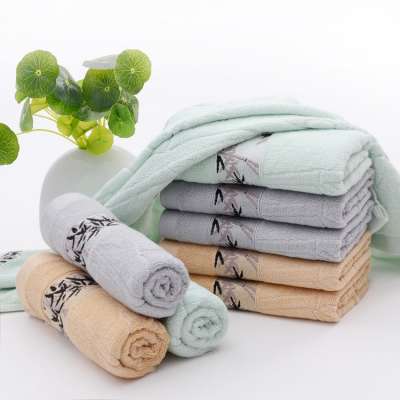 New Design Wholesale Colorful 100%Cotton Soft Thicken Customizable Bamboo Fiber Face Towel for Home or Hotel