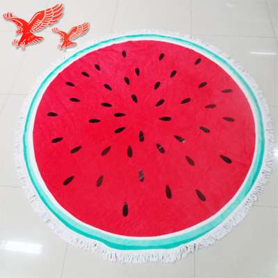 turkish round cotton beach towels with custom logo,customized print design round beach towel